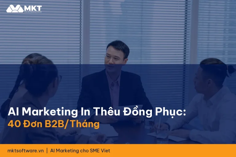 AI Marketing Cho Tiệm In Thêu Thương Hiệu: 40 Đơn Đồng Phục B2B Mỗi Tháng